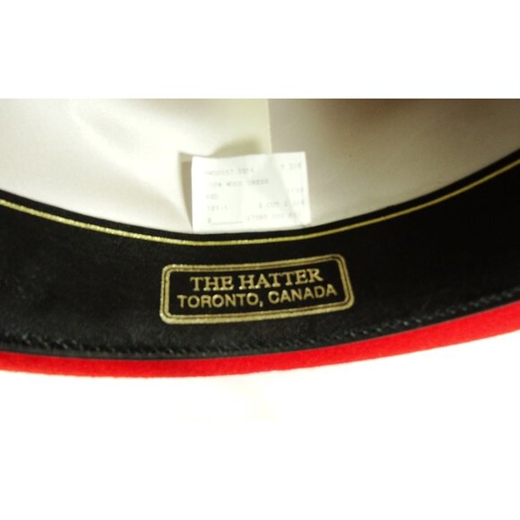 Vintage Biltmore Red Wool Felt Fedora Feather Classic Dress Hat 7 3/8 59 - Picture 7 of 12